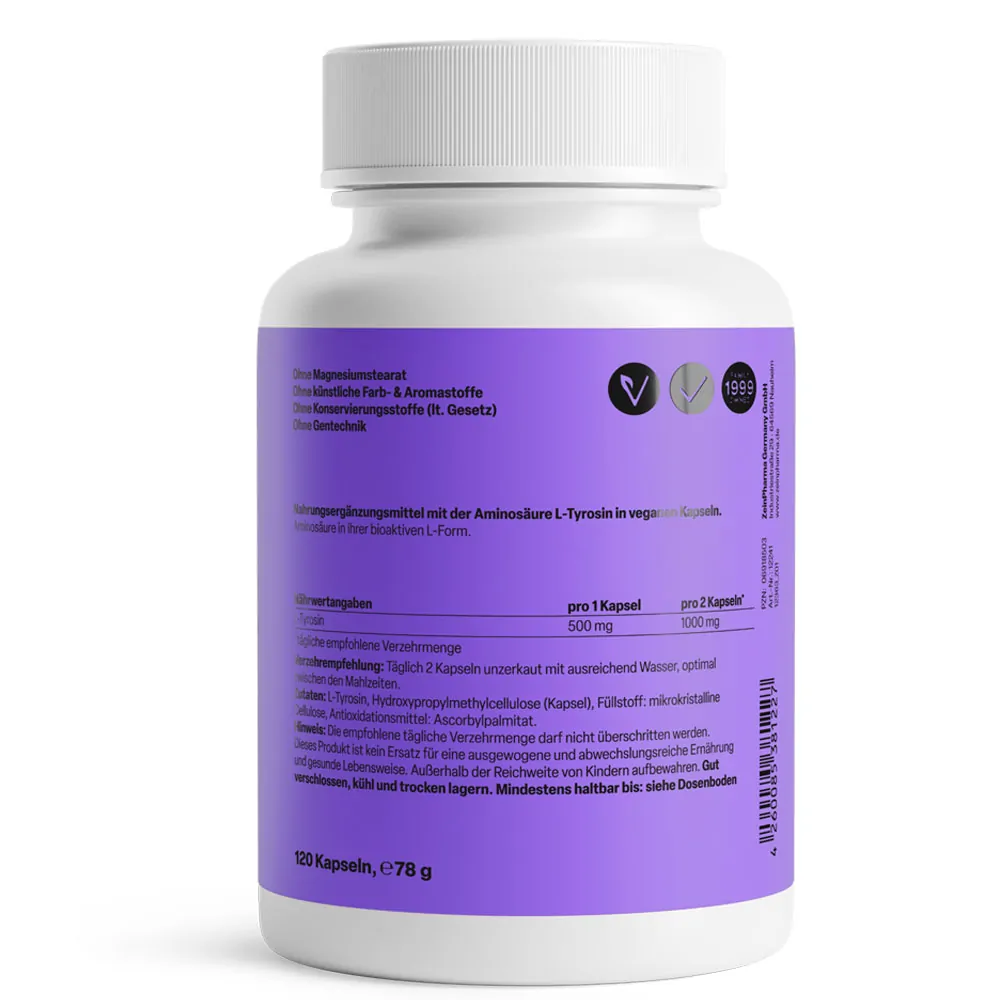 Л-ТИРОЗИН / L-TYROSINE – ZeinPharma (120 капс) - Image 2